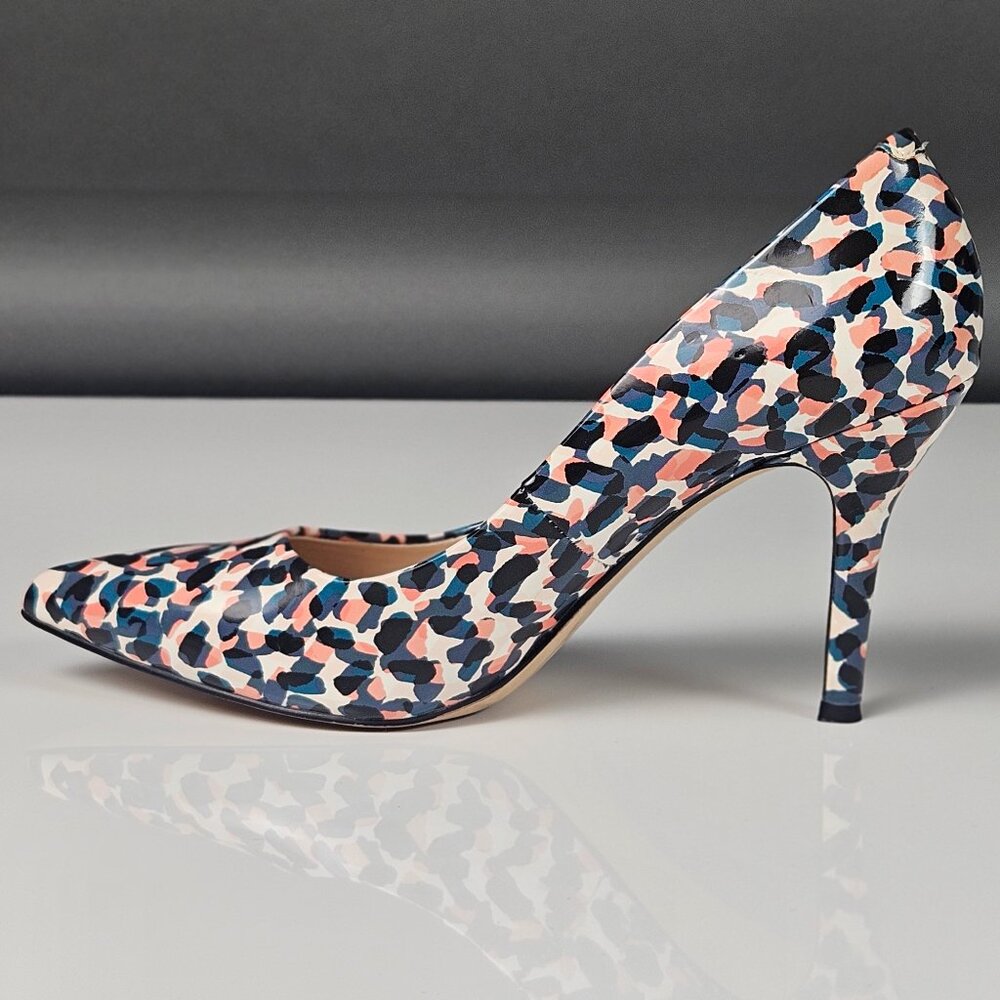 Nine West Flax Patent Pointed Toe Pumps Blue Pink Black - Picture 12 of 16